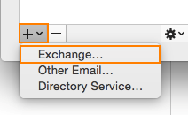 Add Exchange account to Outlook 2016 for Mac